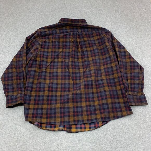 Rowm Button Shirt Mens 2XB Big & Tall Plaid Velvet Long Sleeve Plaid - Picture 14 of 16